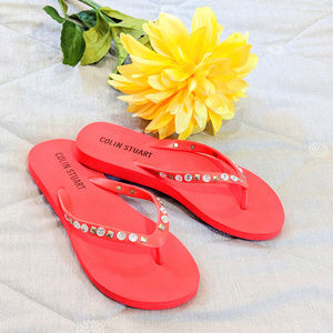 COLIN STUART Coral sandals flip flops Sz 6